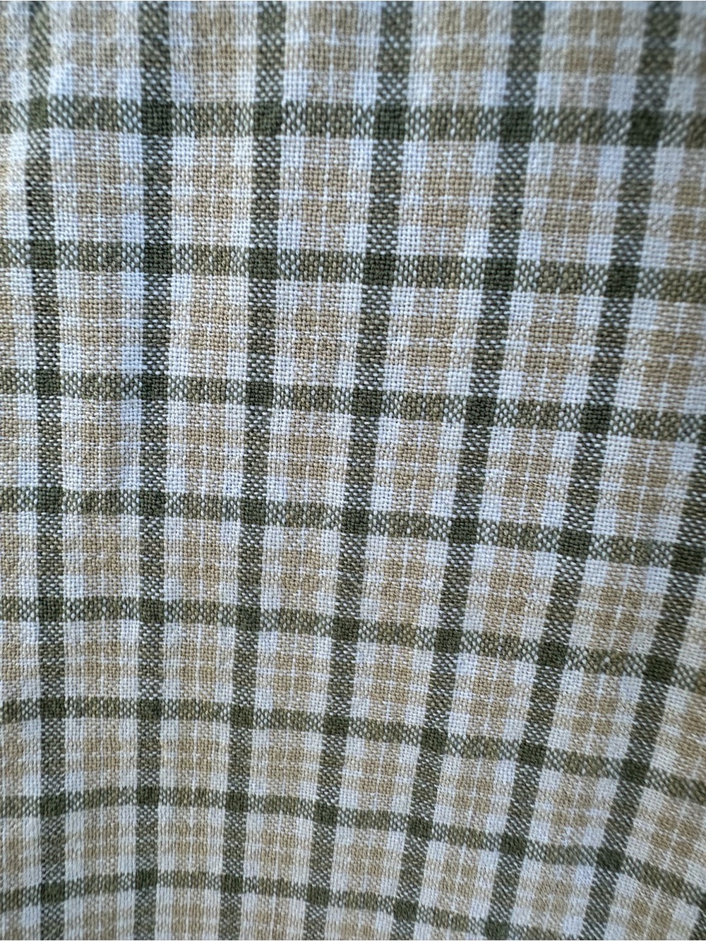 Men’s L Khakis Arrow Big Oxford Short Sleeve Button Down Earthy Tone Plaid Shirt - Picture 7 of 9